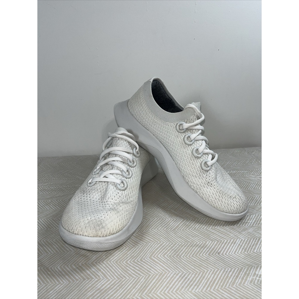 Allbirds Womens TD Tree Dasher White Running Shoes Sneakers Sz 9 Comfort Casual